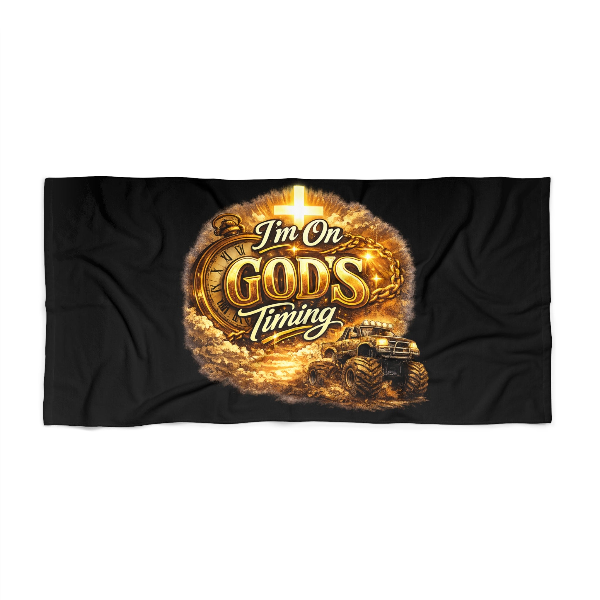 God's Timing Beach Towel