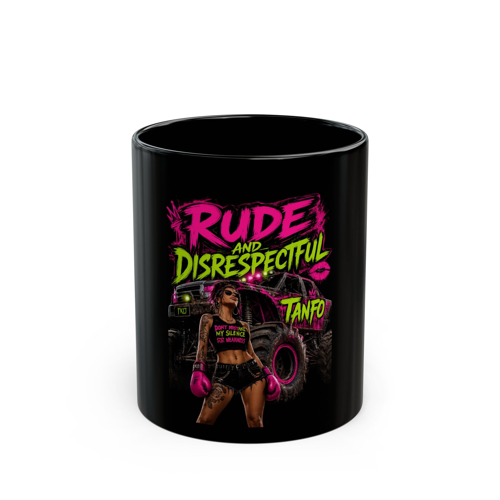Rude and Disrespectful Black Mug (11oz, 15oz)