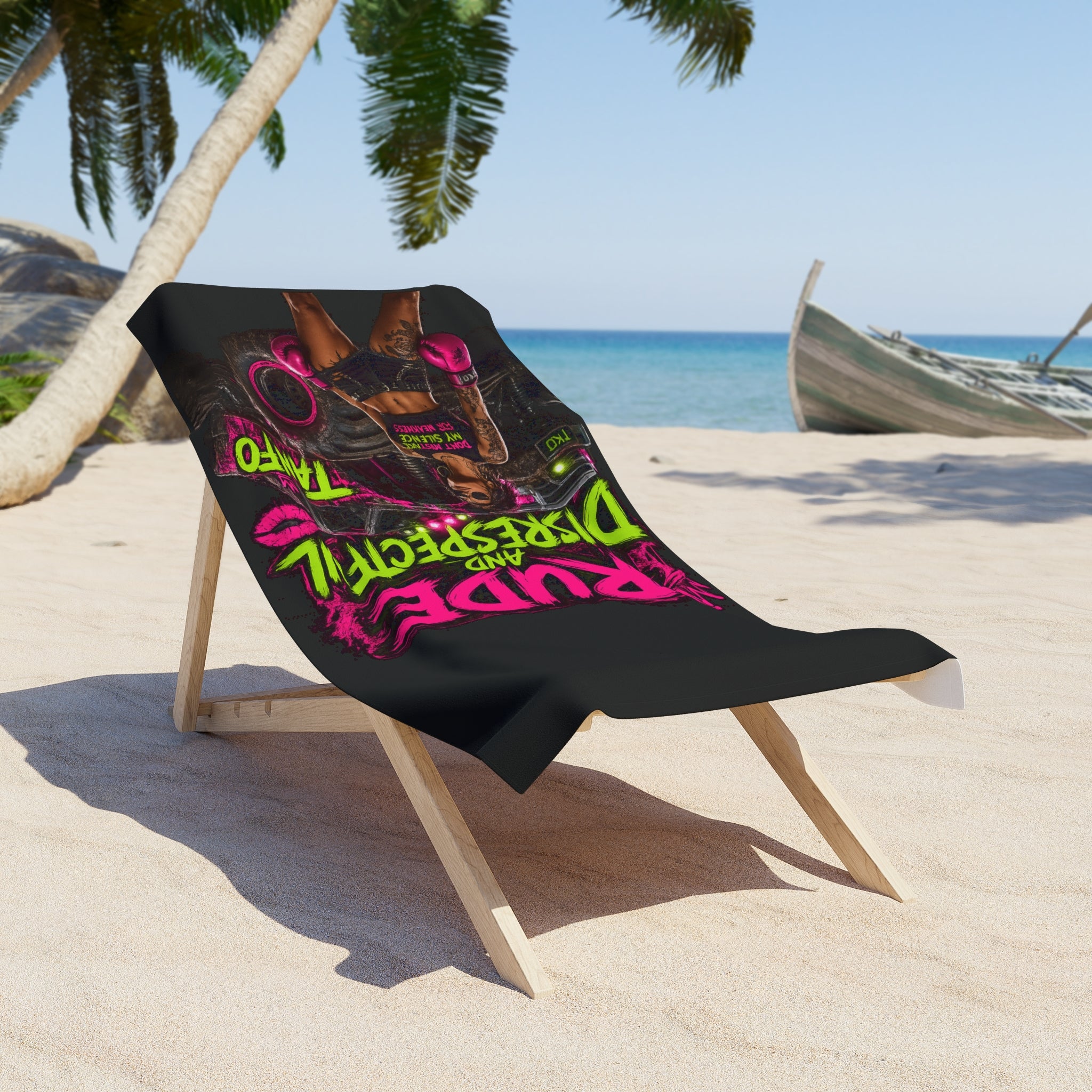 Rude and Disrespectful Beach Towel